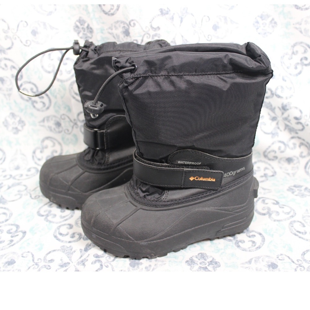 Columbia Kids Black Waterproof 400g Insulated Snow Boots BC1324-012 Size 13 - Picture 1 of 10